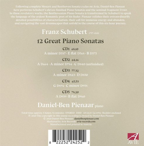 Daniel-Ben Pienaar - Schubert: 12 Great Piano Sonatas (2020)