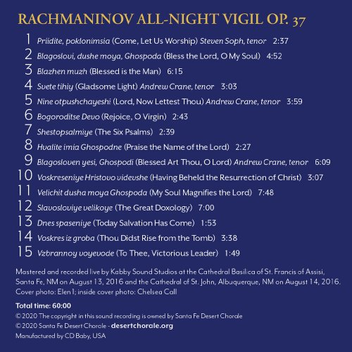 Santa Fe Desert Chorale - Rachmaninov All-Night Vigil, Op. 37 (2020)