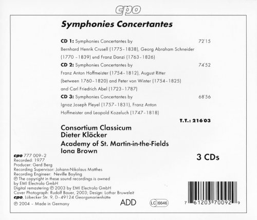 Consortium Classicum, Dieter Klöcler, Academy of St.Martin-in-the-Fields, Iona Brown - Symphonies Concertantes (2004)