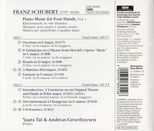 Yaara Tal, Andreas Groethuysen - Schubert: Piano Music for Four Hands, Vol. 1 (1994)