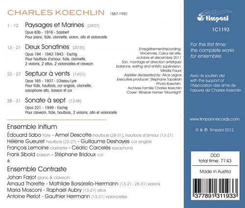 Ensemble Initium, Ensemble Contraste - Charles Koechlin: Œuvres pour ensembles (2013) [Hi-Res]