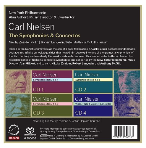 Erin Morley, Joshua Hopkins, Nikolaj Znaider, Robert Langevin, Anthony McGill, New York Philharmonic, Alan Gilbert - Nielsen: The Symphonies & Concertos (Live) (2015) [Hi-Res]