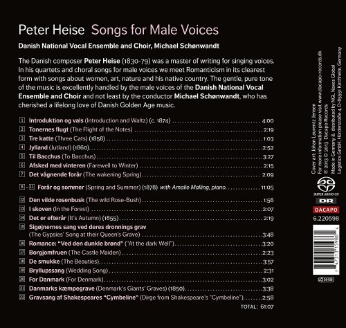 Amalie Malling, Danish National Vocal Ensemble, Michal Schønwandt - Peter Heise: Songs for Male Voices (2013) [Hi-Res]