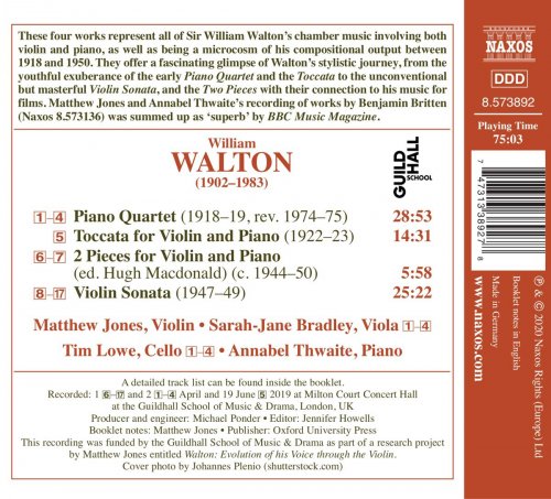 Matthew Jones & Annabel Thwaite - Walton: Chamber Works (2020) [Hi-Res]