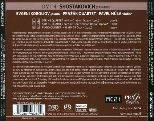 Evgeni Koroliov, Prazak Quartet, Pavel Hula - Shostakovich: String Quartets, Opp. 108 & 110; Piano Quintet, Op. 57 (2010)