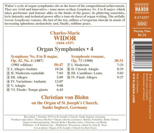 Christian von Blohn - Widor: Organ Symphonies, Vol. 4 (2020) [Hi-Res]