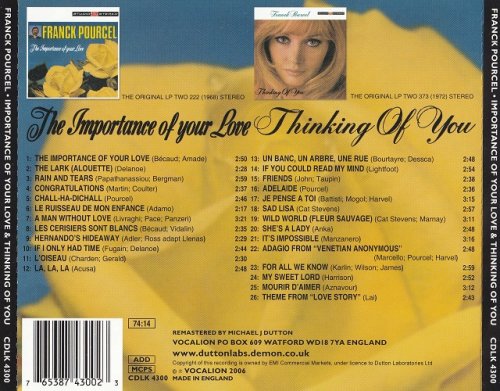 Franck Pourcel - The Importance Of Your Love & Thinking Of You (2006) CD-Rip