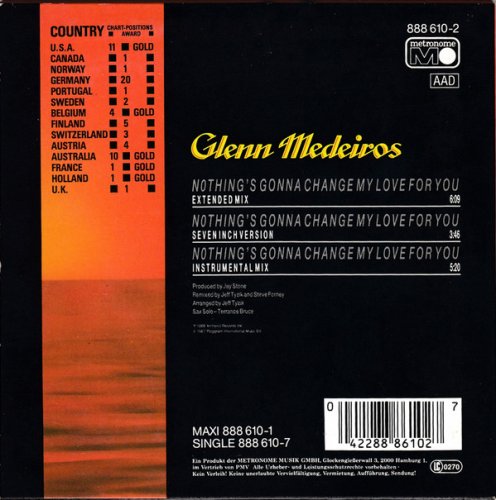 Glenn Medeiros - Nothing's Gonna Change My Love For You (Maxi CD Single) (1987)