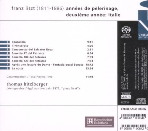 Thomas Hitzlberger - Liszt: Annees de Pelerinage, Italie (2004) [SACD]