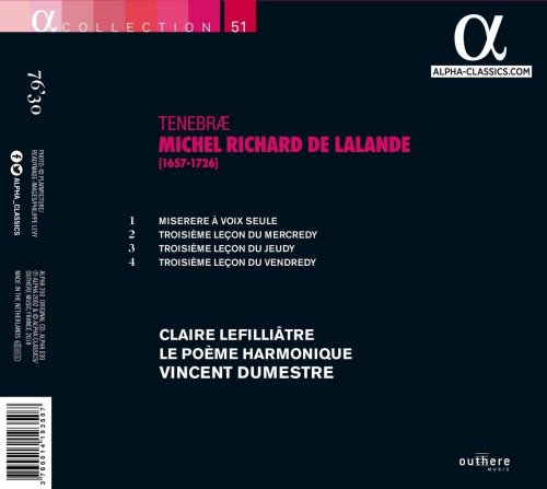 Claire Lefilliatre, Le Poeme Harmonique, Vincent Dumestre - Lalande: Tenebrae (2002)