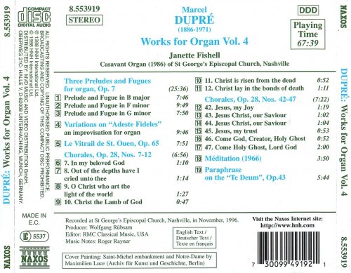 Janette Fishell - Dupre: Works For Organ, Vol. 4 (1998)