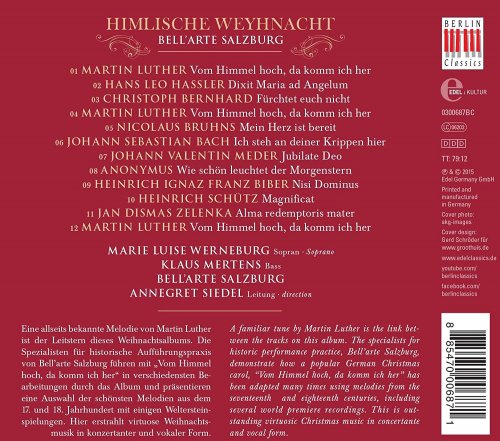 Marie‐Luise Werneburg, Klaus Mertens, Bell’Arte Salzburg, Annegret Siedel - Himlische Weyhnacht (Festive Christmas Songs from Luther to Bach) (2015) [Hi-Res]