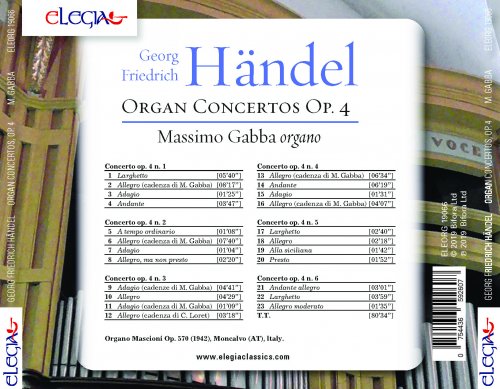 Massimo Gabba - Georg Friedrich Händel: Organ Concertos Op. 4 (2020)