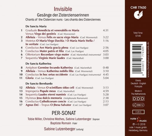 Per-Sonat - Invisible from a Secluded Place: Chants of the Cistercian Nuns (2018) [CD-Rip]