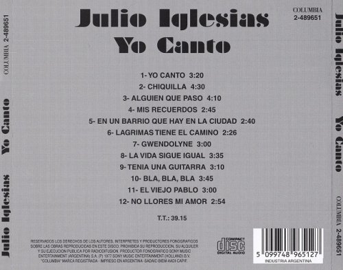 Julio Iglesias - Yo Canto (1969) [1996] CD-Rip