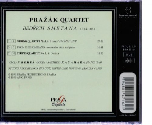 Prazak Quartet, Vaclav Remes, Sachiko Kayahara - Smetana: String Quartets Nos. 1 & 2; From the Homeland (1999)