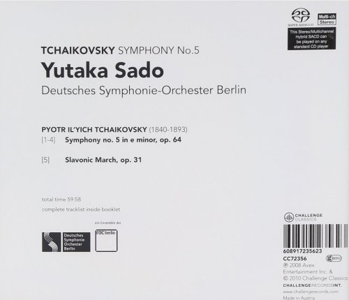 Deutsche Symphonie-Orchester Berlin, Yutaka Sado - Tchaikovsky: Symphony No. 5 - Slavonic March (2010) [Hi-Res]