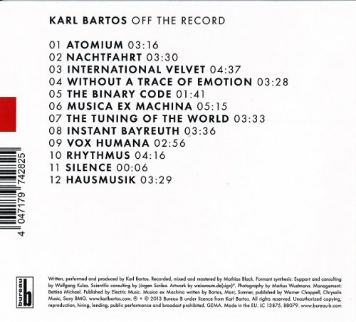 Karl Bartos (ex-Kraftwerk) - Off The Record  (2013) CD-Rip