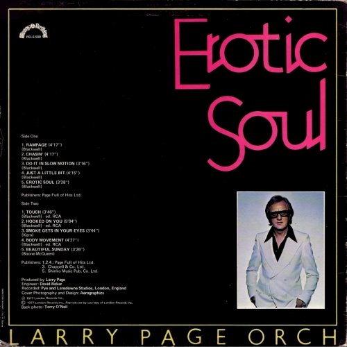 Larry Page Orchestra - Erotic Soul (1977) LP