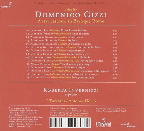 Roberta Invernizzi, I Turchini, Antonio Florio - Arias for Domenico Gizzi (2015) [Hi-Res]