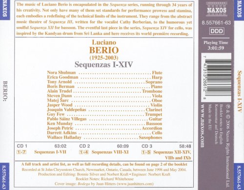 Luciano Berio - Sequenzas I-XIV for Solo Instruments (2006)
