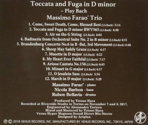 Massimo Farao Trio - Play Bach: Toccato And Fuga In D Minor (2018)