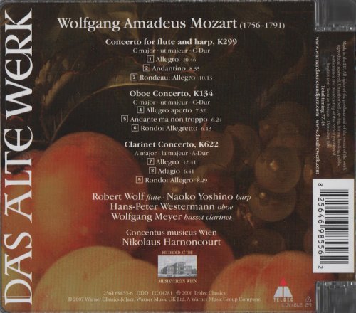 Nikolaus Harnoncourt - Mozart: Clarinet Concerto, Oboe Concerto, Concerto for flute and harp (2007)