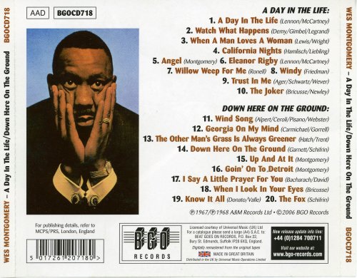 Wes Montgomery - A Day In The Life & Down Here On The Ground (2006) CD-Rip