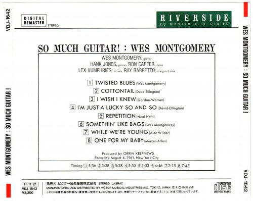 Wes Montgomery - So Much Guitar! (1961) [1988] CD-Rip