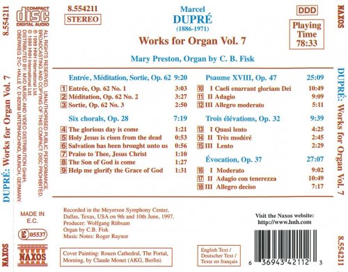 Mary Preston - Dupré: Works for Organ, Vol.7 (1999)