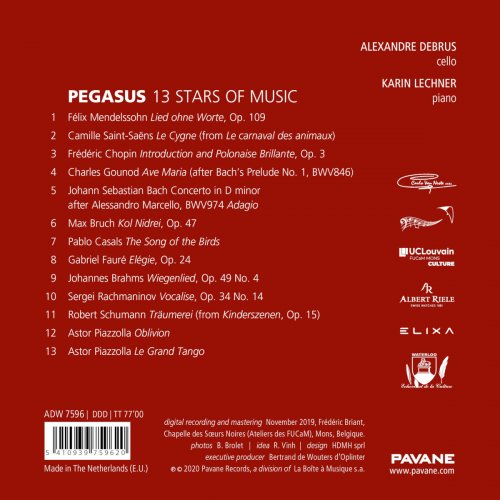 Alexandre Debrus, Karin Lechner - Pegasus - 13 Stars of Music (2020) [Hi-Res]