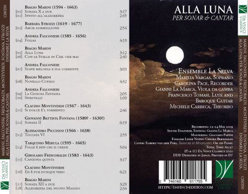 Marília Vargas - Marini, Strozzi, Falconieri, Monteverdi, Fontana, Piccinini, Merula, Frescobaldi: Alla Luna (Per Sonar & Cantar) (2020)