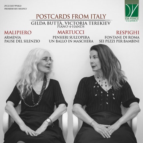 Gilda Buttà - Martucci, Respighi, Malipiero: Postcards from Italy (Piano 4-Hands) (2020)