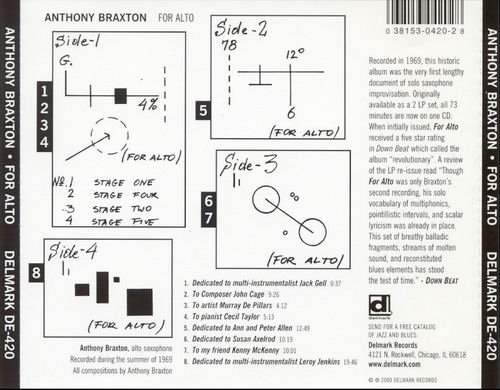 Anthony Braxton - For Alto (1969) 320 kbps+CD Rip