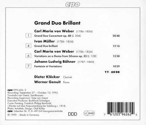 Dieter Klöcker, Werner Genuit - Grand Duo Brillant: Works for Clarinet & Piano (1999)