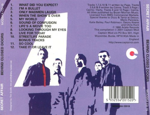 Secret Affair - Behind Closed Doors (Reissue) (1980/2001)