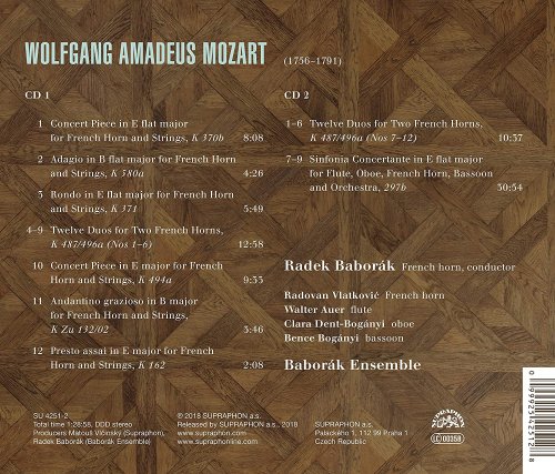 Radek Baborák, Baborák Ensemble - Mozart: Sinfonia concertante, Music for French Horn (2018) [Hi-Res]