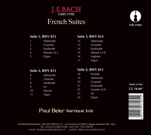 Paul Beier - J. S. Bach: French Suites (Transcription for Lute) (2017)