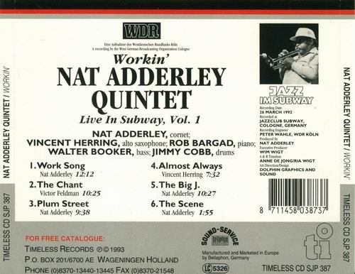 Nat Adderley Quntet - Workin'(1993) 320 kbps+CD Rip