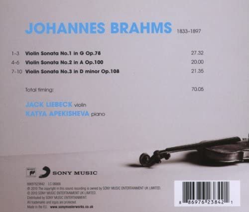 Jack Liebeck, Katya Apekisheva - Brahms: Complete Violin Sonatas (2010)