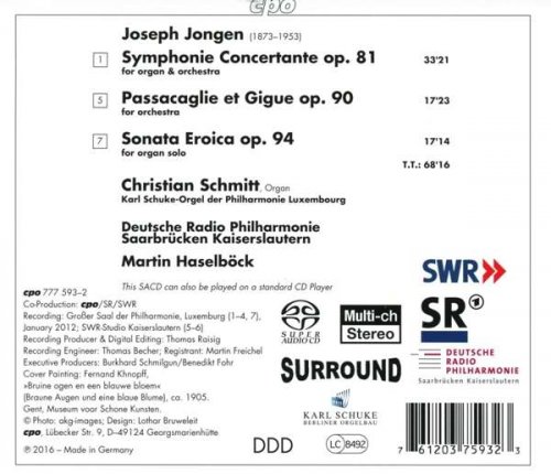 Christian Schmitt - Jongen: Symphonie concertante, Passacaglie et gigue & Sonata eroïca (2016)