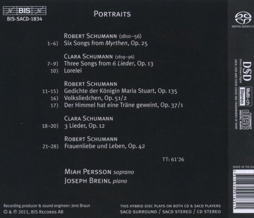 Miah Persson, Joseph Breinl - Portraits: Songs By Robert & Clara Schumann (2011) [Hi-Res]