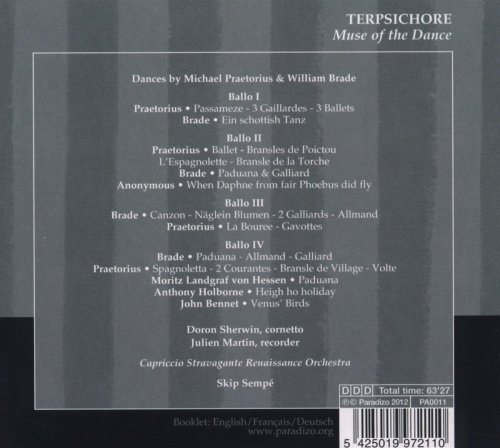 Julien Martin, Doron Sherwin, Capriccio Stravagante Renaissance Orchestra - Terpsichore: Muse of the Dance (2012) [Hi-Res]