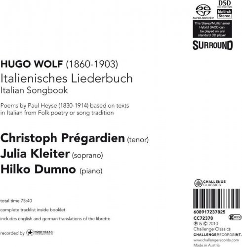 Christoph Prégardien, Julia Kleiter, Hilko Dumno - Italienisches Liederbuch (2010) [Hi-Res]
