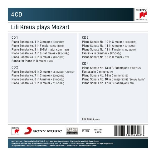 Lili Kraus - Lili Kraus Plays Mozart Piano Sonatas (2015)