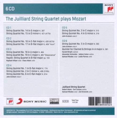 Juilliard String Quartet - The Juilliard Quartet plays Mozart - The Complete "Haydn" Quartets and String Quintets (2011)