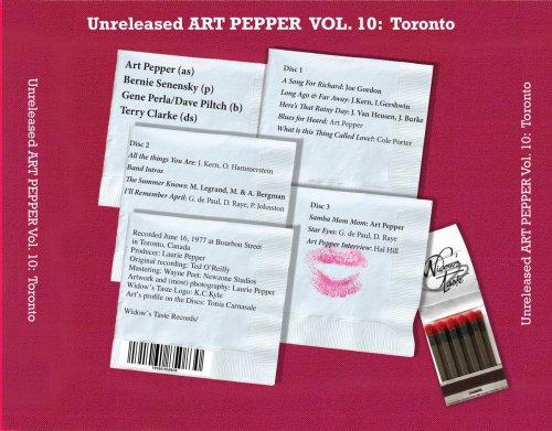 Art Pepper - Unreleased Art, Vol.10: Toronto (2018)