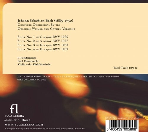 Il Fondamento, Paul Dombrecht - Bach: Orchestral Suites BWV 1066-1069 (2011) [Hi-Res]