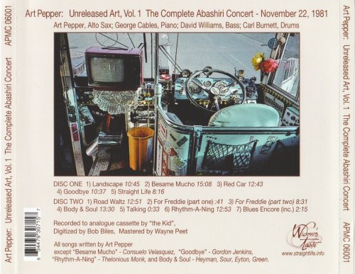 Art Pepper - Unreleased Art, Vol 1: The Complete Abashiri Concert (2006) CD-Rip