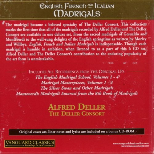 Alfred Deller - The Complete Vanguard Recordings, vol.5: English, French and Italian Madrigals (2008)